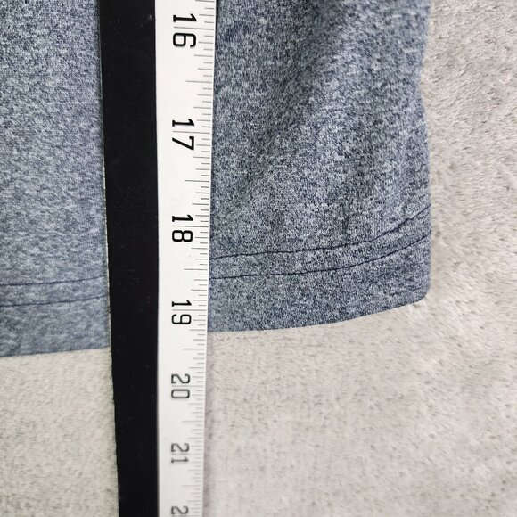 Women's Adidas Heathered Gray Crop Top Shirt Short Sleeve Crew Neck Logo S - Picture 10 of 11